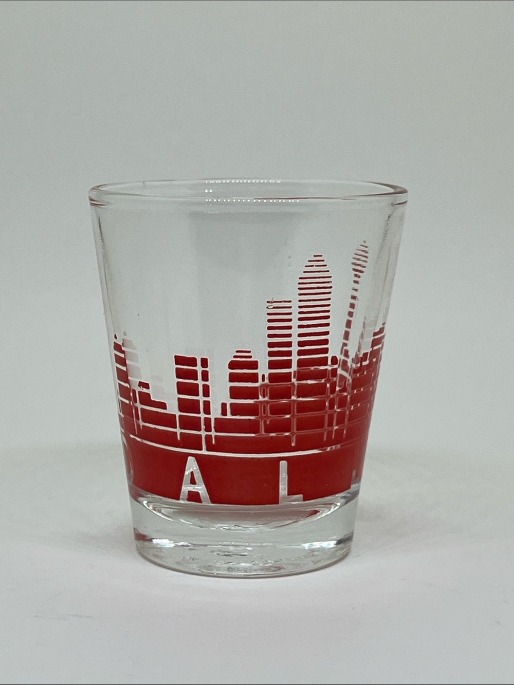 Dallas Red Cityscape Shot Glass - Picture 2 of 6